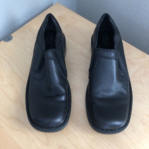 Vintage Y2K Born Chunky Square Tow Leather Loafers - Dark Academia - Picture 3 of 14